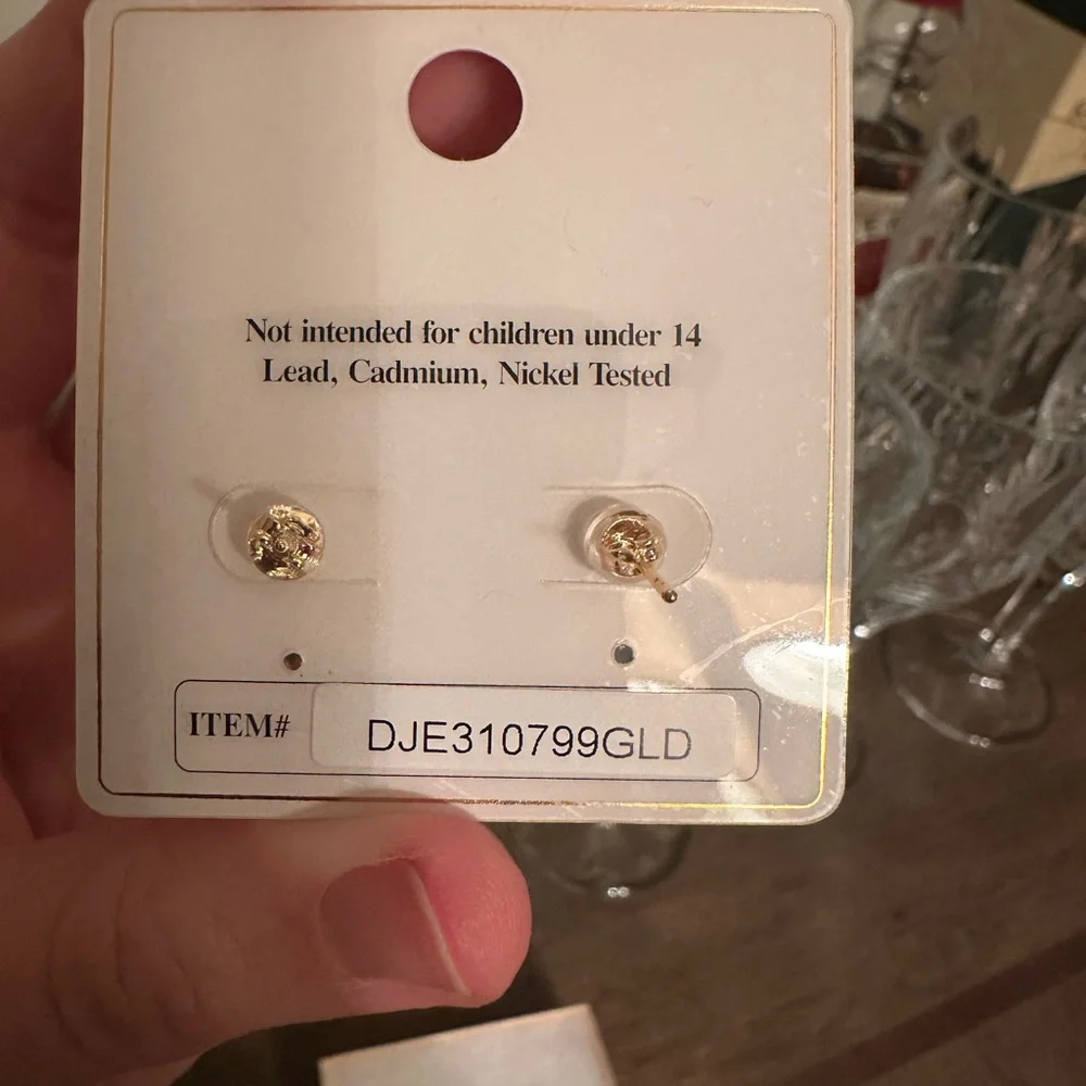 Heart Shaped Earrings - 14K Gold Dipped Heart Stud Earrings